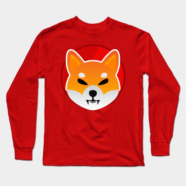 SHIB - Shiba Inu Crypto Coin Long Sleeve T-Shirt by EverGreene